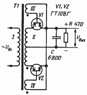 Электрическая схема громкоговорящего детекторного приёмника - Loudspeaking detector radio circuit diagram