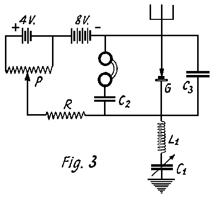 Схема радиоприёмника с кристаллическим детектором